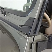 Rampage Windshield Hinge Light Bracket - Steel Black - 7609