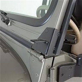 Rampage Windshield Hinge Light Bracket - Steel Black - 7609