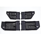 Rampage Door - Tubular Lower Half Powder Coated Black Steel Set Of 4 - 7684
