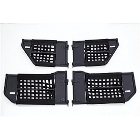 Rampage Door - Tubular Lower Half Powder Coated Black Steel Set Of 4 - 7684