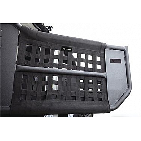 Rampage Door - Tubular Lower Half Powder Coated Black Steel Set Of 2 - 7687