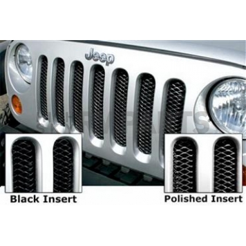 Rampage Grille Insert - Black Powder Coated Steel Rectangular - 86512