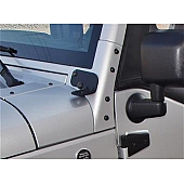 Rampage Windshield Hinge Light Bracket - Steel Black - 86692