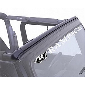Rampage Windshield Channel Steel Black - 901004