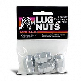 Gorilla Lug Nut 1/2x20 Chrome Plated Pack Of 4 - 91187B
