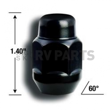 Gorilla Lug Nut 1/2x20 Black Chrome Pack Of 4 - 91187BCB