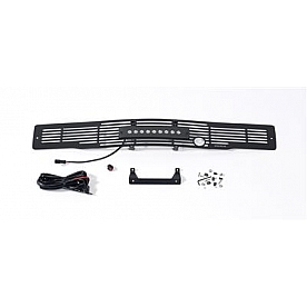 Putco Bumper Grille Insert Horizontal Bar Powder Coated Black Stainless Steel - 87160FPL