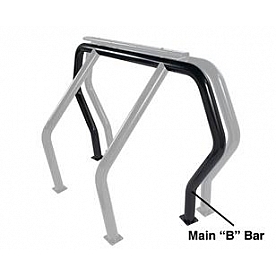 Go Rhino Roll Bar Component 3 Inch Powder Coated Steel - 91002B