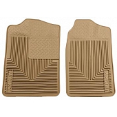 Husky Liner Floor Mat - Direct-Fit Tan TPE - Thermoplastic Elastomer Set of 2 - 51013