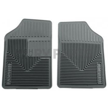 Husky Liner Floor Mat - Direct-Fit Gray TPE - Thermoplastic Elastomer Set of 2 - 51052