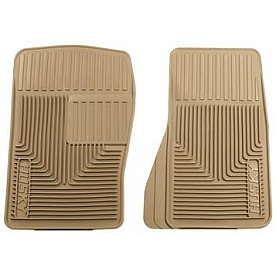 Husky Liner Floor Mat - Direct-Fit Tan TPE - Thermoplastic Elastomer Set of 2 - 51073
