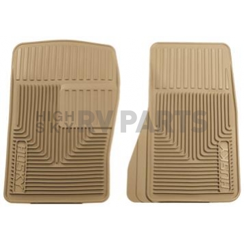 Husky Liner Floor Mat - Direct-Fit Tan TPE - Thermoplastic Elastomer Set of 2 - 51073