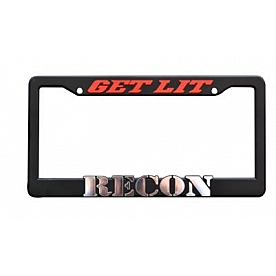 Recon Accessories License Plate Frame - Matte Black - 264300