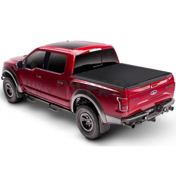 Truxedo Tonneau Cover Hard Roll-Up Black Matte Woven Fabric Over Aluminum Slats - 1547916