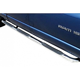 TrailFX Nerf Bar - Truck Wheel to Wheel Stainless Steel Round 4 Inch - A9005S