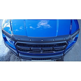 Tough Guard Form Fit Bug Shield - Acrylic ABS Textured Plastic Black Satin Hood Only - TG8R17