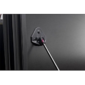 UnderCover Tonneau Cover Hard Folding Black Textured Matte Line-X Coated Aluminum - AX12002