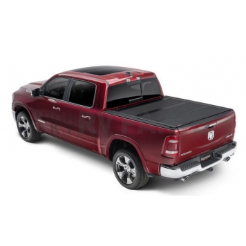 UnderCover Tonneau Cover Hard Folding Black Textured Matte Line-X Coated Aluminum - AX22023