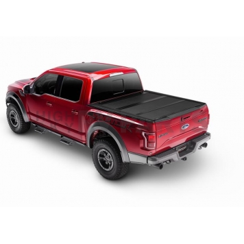 UnderCover Tonneau Cover Hard Folding Black Matte Textured Aluminum - AX22024