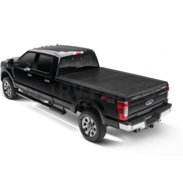 UnderCover Tonneau Cover Hard Folding Black Matte Textured Aluminum - AX22026