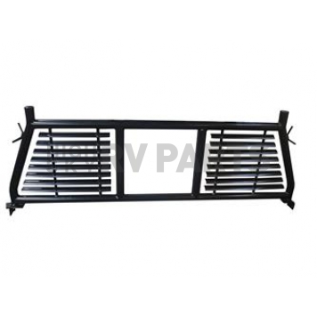 TrailFX Headache Rack Round Tube Louvered Steel Black Powder Coated - H0003B