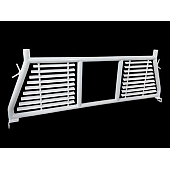 TrailFX Headache Rack Round Tube Louvered Steel White Powder Coated - H0003W