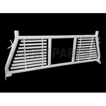 TrailFX Headache Rack Round Tube Louvered Steel White Powder Coated - H0003W