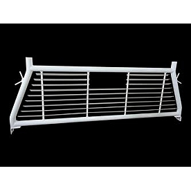 TrailFX Headache Rack Round Tube Louvered Steel White Powder Coated - H0004W