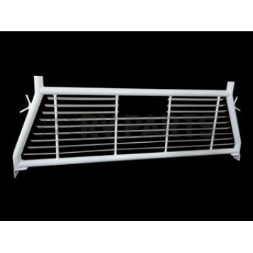 TrailFX Headache Rack Round Tube Louvered Steel White Powder Coated - H0006W