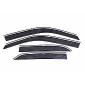Auto Ventshade (AVS) Rainguard - Smoke With Chrome Trim Acrylic Set Of 4 - 794023