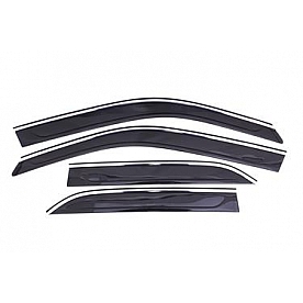 Auto Ventshade (AVS) Rainguard - Smoke With Chrome Trim Acrylic Set Of 4 - 794023