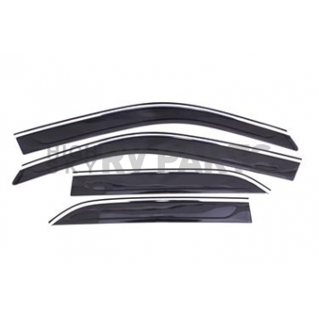Auto Ventshade (AVS) Rainguard - Smoke With Chrome Trim Acrylic Set Of 4 - 794023