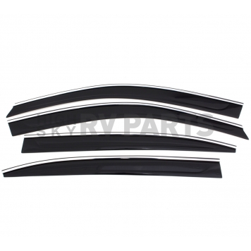 Auto Ventshade (AVS) Rainguard - Smoke With Chrome Trim Acrylic Set Of 4 - 794060-1