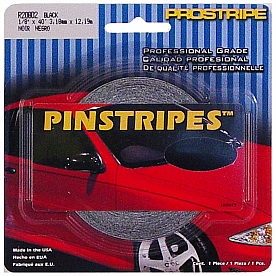 Trimbrite Pinstripe Tape - Single Solid Stripe Vinyl Black - R20802