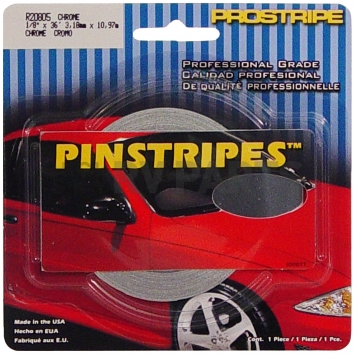 Trimbrite Pinstripe Tape - Single Solid Stripe Vinyl Chrome/ Silver - R20805-1