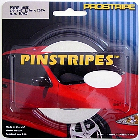 Trimbrite Pinstripe Tape - Single Solid Stripe Vinyl White - R20808
