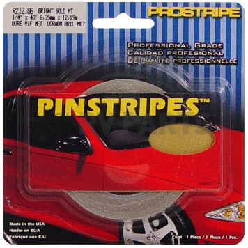 Trimbrite Pinstripe Tape - Single Solid Stripe Vinyl Bright Gold Metallic - R212106-1