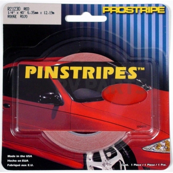 Trimbrite Pinstripe Tape - Single Solid Stripe Vinyl Tomato Red - R21230