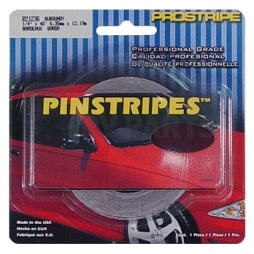 Trimbrite Pinstripe Tape - Single Solid Stripe Vinyl Burgundy - R21236-1