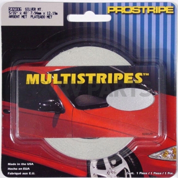 Trimbrite Pinstripe Tape - Double Stripe Vinyl Silver Metallic - R32006
