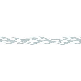 Trimbrite Pinstripe Tape - Single Flame Stripe  Silver - R65157