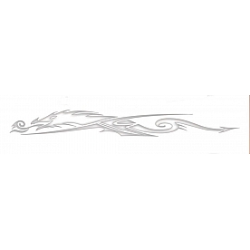 Trimbrite Pinstripe Tape - Single Ghost Dragon Stripe Vinyl Silver - R65441