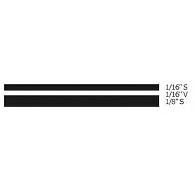 Trimbrite Pinstripe Tape - Double Stripe Vinyl Black - T0301