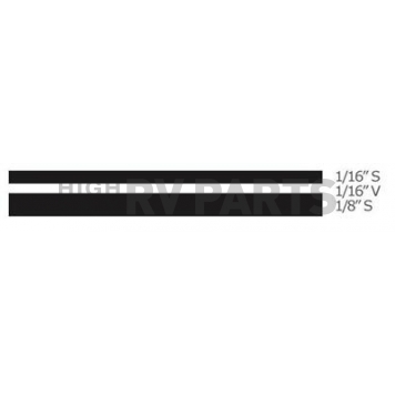 Trimbrite Pinstripe Tape - Double Stripe Vinyl Black - T0301