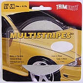 Trimbrite Pinstripe Tape - Double Stripe Vinyl White - T0400