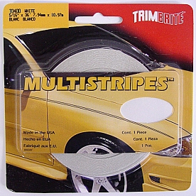 Trimbrite Pinstripe Tape - Double Stripe Vinyl White - T0400