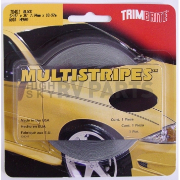 Trimbrite Pinstripe Tape - Double Stripe Vinyl Black - T0401-1