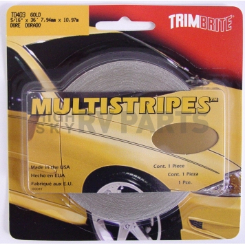 Trimbrite Pinstripe Tape - Double Stripe Vinyl Gold - T0403