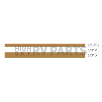 Trimbrite Pinstripe Tape - Double Stripe Vinyl Gold - T0403-1