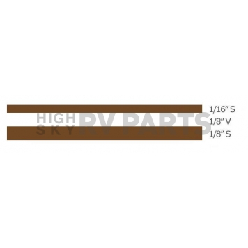 Trimbrite Pinstripe Tape - Double Stripe Vinyl Brown - T0407